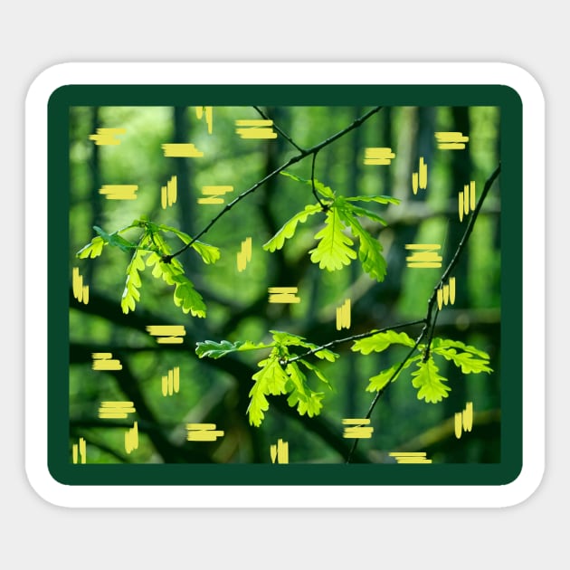 Green Forest Sticker by AnjPrint